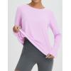 imagebaleaf Womens Running Sun Shirts Long Sleeve UPF 50 Workout Tops UV Athletic Split Back Quick Dry LightweightLight Purple