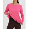 imagebaleaf Womens Running Sun Shirts Long Sleeve UPF 50 Workout Tops UV Athletic Split Back Quick Dry LightweightPink