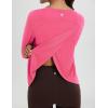 imagebaleaf Womens Running Sun Shirts Long Sleeve UPF 50 Workout Tops UV Athletic Split Back Quick Dry LightweightPink