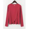 imagebaleaf Womens Running Sun Shirts Long Sleeve UPF 50 Workout Tops UV Athletic Split Back Quick Dry LightweightRed