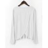 imagebaleaf Womens Running Sun Shirts Long Sleeve UPF 50 Workout Tops UV Athletic Split Back Quick Dry LightweightWhite