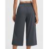 imagebaleaf 22 Wide Leg Pants for Women Capri Sweatpants Pant Cropped Lightweight Quick Dry Petite Pant with Pockets Loose FitDark Gray