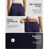 imagebaleaf 22 Wide Leg Pants for Women Capri Sweatpants Pant Cropped Lightweight Quick Dry Petite Pant with Pockets Loose FitNavy Blue