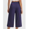 imagebaleaf 22 Wide Leg Pants for Women Capri Sweatpants Pant Cropped Lightweight Quick Dry Petite Pant with Pockets Loose FitNavy Blue