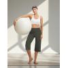 imagebaleaf Capri Pants for Women with Pockets High Waist Yoga Capris Pant Loose Straight Leg for Casual SummerArmy Green