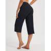imagebaleaf Capri Pants for Women with Pockets High Waist Yoga Capris Pant Loose Straight Leg for Casual SummerBlack