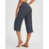 imagebaleaf Capri Pants for Women with Pockets High Waist Yoga Capris Pant Loose Straight Leg for Casual SummerDark Gray