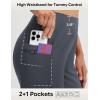 imagebaleaf Capri Pants for Women with Pockets High Waist Yoga Capris Pant Loose Straight Leg for Casual SummerDark Gray