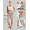 imagebaleaf Capri Pants for Women with Pockets High Waist Yoga Capris Pant Loose Straight Leg for Casual SummerKhaki