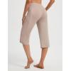 imagebaleaf Capri Pants for Women with Pockets High Waist Yoga Capris Pant Loose Straight Leg for Casual SummerKhaki