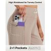 imagebaleaf Capri Pants for Women with Pockets High Waist Yoga Capris Pant Loose Straight Leg for Casual SummerKhaki
