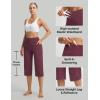 imagebaleaf Capri Pants for Women with Pockets High Waist Yoga Capris Pant Loose Straight Leg for Casual SummerWine Red