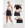 imagebaleaf Womens Athletic Running Shorts 3 High Waisted Quick Dry Lightweight Ruffled Workout Gym Shorts with LinerBlack