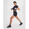 imagebaleaf Womens Athletic Running Shorts 3 High Waisted Quick Dry Lightweight Ruffled Workout Gym Shorts with LinerBlack