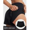 imagebaleaf Womens High Waisted Athletic Running Shorts 3 Quick Dry Workout Gym Sports Flowy Shorts with Liner LightweightBlack