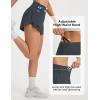 imagebaleaf Womens High Waisted Athletic Running Shorts 3 Quick Dry Workout Gym Sports Flowy Shorts with Liner LightweightDark Gray