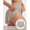 imagebaleaf Womens High Waisted Athletic Running Shorts 3 Quick Dry Workout Gym Sports Flowy Shorts with Liner LightweightKhaki