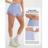 imagebaleaf Womens High Waisted Athletic Running Shorts 3 Quick Dry Workout Gym Sports Flowy Shorts with Liner LightweightLight Blue