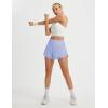 imagebaleaf Womens High Waisted Athletic Running Shorts 3 Quick Dry Workout Gym Sports Flowy Shorts with Liner LightweightLight Blue