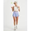 imagebaleaf Womens High Waisted Athletic Running Shorts 3 Quick Dry Workout Gym Sports Flowy Shorts with Liner LightweightLight Blue