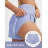 imagebaleaf Womens High Waisted Athletic Running Shorts 3 Quick Dry Workout Gym Sports Flowy Shorts with Liner LightweightLight Blue