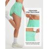 imagebaleaf Womens High Waisted Athletic Running Shorts 3 Quick Dry Workout Gym Sports Flowy Shorts with Liner LightweightLight Green