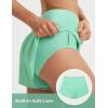 imagebaleaf Womens High Waisted Athletic Running Shorts 3 Quick Dry Workout Gym Sports Flowy Shorts with Liner LightweightLight Green