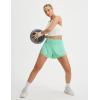 imagebaleaf Womens High Waisted Athletic Running Shorts 3 Quick Dry Workout Gym Sports Flowy Shorts with Liner LightweightLight Green