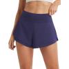 imagebaleaf Womens High Waisted Athletic Running Shorts 3 Quick Dry Workout Gym Sports Flowy Shorts with Liner LightweightNavy Blue