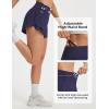 imagebaleaf Womens High Waisted Athletic Running Shorts 3 Quick Dry Workout Gym Sports Flowy Shorts with Liner LightweightNavy Blue