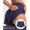 imagebaleaf Womens High Waisted Athletic Running Shorts 3 Quick Dry Workout Gym Sports Flowy Shorts with Liner LightweightNavy Blue