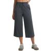 imagebaleaf 22 Wide Leg Pants for Women Capri Sweatpants Pant Cropped Lightweight Quick Dry Petite Pant with Pockets Loose FitDark Gray