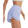 imagebaleaf Womens High Waisted Athletic Running Shorts 3 Quick Dry Workout Gym Sports Flowy Shorts with Liner LightweightLight Blue