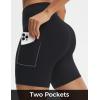 imagebaleaf Biker Shorts for Women High Waist Tummy Control with Pockets Yoga Workout Gym Bike Shorts No Front SeamBlackBlack