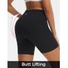 imagebaleaf Biker Shorts for Women High Waist Tummy Control with Pockets Yoga Workout Gym Bike Shorts No Front SeamBlackBlack