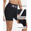 imagebaleaf Biker Shorts for Women High Waist Tummy Control with Pockets Yoga Workout Gym Bike Shorts No Front SeamBlackBlack