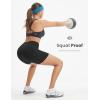 imagebaleaf Crossover Biker Shorts Women 6 High Waisted Yoga Shorts with Pockets Bike Workout Spandex CompressionBlack