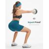 imagebaleaf Crossover Biker Shorts Women 6 High Waisted Yoga Shorts with Pockets Bike Workout Spandex CompressionBlue