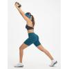 imagebaleaf Crossover Biker Shorts Women 6 High Waisted Yoga Shorts with Pockets Bike Workout Spandex CompressionBlue