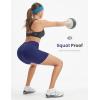 imagebaleaf Crossover Biker Shorts Women 6 High Waisted Yoga Shorts with Pockets Bike Workout Spandex CompressionNavy Blue