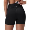 imagebaleaf Freeleaf Broadway Womens Biker Shorts with Pockets Dance Yoga Workout Gym Running 5 High Waist Short PantsBlack