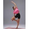 imagebaleaf Freeleaf Broadway Womens Biker Shorts with Pockets Dance Yoga Workout Gym Running 5 High Waist Short PantsBlack