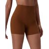 imagebaleaf Freeleaf Broadway Womens Biker Shorts with Pockets Dance Yoga Workout Gym Running 5 High Waist Short PantsBrown