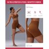 imagebaleaf Freeleaf Broadway Womens Biker Shorts with Pockets Dance Yoga Workout Gym Running 5 High Waist Short PantsBrown