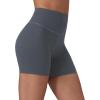 imagebaleaf Freeleaf Broadway Womens Biker Shorts with Pockets Dance Yoga Workout Gym Running 5 High Waist Short PantsDark Gray