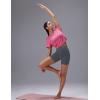 imagebaleaf Freeleaf Broadway Womens Biker Shorts with Pockets Dance Yoga Workout Gym Running 5 High Waist Short PantsDark Gray