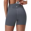 imagebaleaf Freeleaf Broadway Womens Biker Shorts with Pockets Dance Yoga Workout Gym Running 5 High Waist Short PantsDark Gray