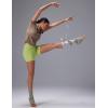 imagebaleaf Freeleaf Broadway Womens Biker Shorts with Pockets Dance Yoga Workout Gym Running 5 High Waist Short PantsLight Green