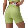 imagebaleaf Freeleaf Broadway Womens Biker Shorts with Pockets Dance Yoga Workout Gym Running 5 High Waist Short PantsLight Green