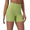 imagebaleaf Freeleaf Broadway Womens Biker Shorts with Pockets Dance Yoga Workout Gym Running 5 High Waist Short PantsLight Green